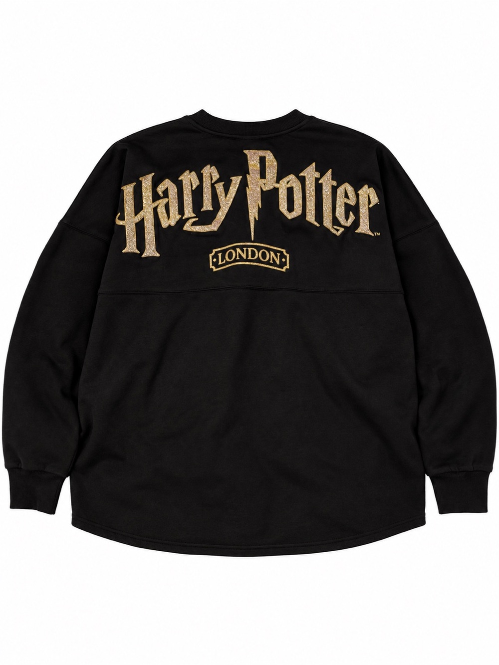 Warner Bros. Harry Potter Black Crewneck Sweatshirt with Gold Logo